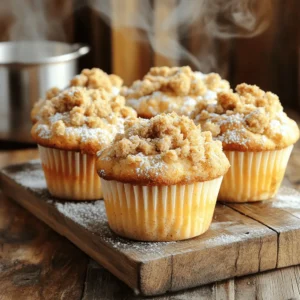 To make these tasty muffins, you need some key items. Here’s the list: - 2 cups all-purpose flour - 1 cup granulated sugar - 1 tablespoon baking powder - ½ teaspoon baking soda - ½ teaspoon salt - ½ cup unsalted butter, softened - 1 cup buttermilk (or use milk with 1 tablespoon lemon juice) - 2 large eggs - 2 teaspoons vanilla extract - 1 tablespoon instant coffee granules (dissolved in 1 tablespoon hot water) These ingredients blend to create a soft, moist muffin. The coffee adds a rich flavor that pairs well with the sweet crumb topping. The crumb topping gives these muffins a special crunch. You will need: - ½ cup all-purpose flour - ¼ cup brown sugar, packed - ½ teaspoon ground cinnamon - 3 tablespoons unsalted butter, melted Mixing these items together creates a crumbly texture that adds a delicious finish. The brown sugar and cinnamon make every bite taste sweet and warm. Sometimes, you might not have all the ingredients. Here are some easy swaps: - For buttermilk, use regular milk with lemon juice. - If you lack instant coffee, use brewed coffee instead. - You can replace unsalted butter with coconut oil for a dairy-free option. These substitutions keep the taste delightful, ensuring you can still make these muffins without stress. Enjoy creating your own version of this recipe! For the full recipe, check out Coffee Crumb Cake Muffins. First, gather your ingredients. You need flour, sugar, butter, eggs, and more. Preheat the oven to 350°F (175°C). Line your muffin tin with paper liners or grease it. This helps your muffins come out easily. In a large bowl, whisk together the dry ingredients. Combine 2 cups of all-purpose flour, 1 cup of sugar, 1 tablespoon of baking powder, ½ teaspoon of baking soda, and ½ teaspoon of salt. Make sure these mix well. This step gives the muffins their structure. In another bowl, cream ½ cup of softened butter. It should look light and fluffy. Next, add 1 cup of buttermilk, 2 large eggs, and 2 teaspoons of vanilla extract. Don't forget the 1 tablespoon of dissolved coffee granules! Mix until it is smooth. Gradually pour this mixture into the dry ingredients. Stir gently until just combined. A few lumps are okay. This is where the magic happens, making your muffins moist and flavorful. For the crumb topping, mix ½ cup of flour, ¼ cup of brown sugar, and ½ teaspoon of cinnamon in a small bowl. Pour in 3 tablespoons of melted butter. Mix until crumbly. Now you're ready to fill the muffin cups and bake. Check the full recipe for details! To get the best crumb texture, focus on mixing. When you mix the wet and dry ingredients, do it gently. Overmixing can make the muffins tough. You want a few lumps in your batter. This helps keep the muffins light and fluffy. The crumb topping should also be crumbly but not too fine. Use melted butter and mix until you see small clumps. The oven temperature plays a big role in baking. Set it to 350°F (175°C) for the best results. If your muffins are browning too quickly, lower the temperature to 325°F (160°C). Check for doneness around 18 minutes. Insert a toothpick in the center. If it comes out clean, they are done. If not, bake a few minutes longer. Avoid these common mistakes for perfect muffins. First, don’t skip the lining or greasing of the muffin tin. This helps with easy removal. Second, measure your flour correctly. Too much flour can make your muffins dry. Third, remember to let the muffins cool for a bit before taking them out of the pan. This helps them set nicely. Always check the freshness of your ingredients, especially the baking powder. Old baking powder can ruin your muffins. For the full recipe, refer to the earlier section. {{image_2}} You can add fun flavors to your muffins. Try nutmeg for warmth or cocoa for richness. Just add one teaspoon of nutmeg or two tablespoons of cocoa powder to the dry mix. These small changes can give your muffins a whole new taste. Milk is key for moisture and taste. You can use regular milk, buttermilk, or even almond milk for a twist. For extra creaminess, try oat milk or coconut milk. They all work well and keep your muffins soft and tasty. If you need gluten-free muffins, swap the all-purpose flour with gluten-free flour. Make sure to choose a blend that works well for baking. This way, you can enjoy these muffins without worry. They will still taste great and stay moist. Check the Full Recipe for more details on making these delicious Coffee Crumb Cake Muffins! Store your coffee crumb cake muffins in an airtight container. Using this method keeps them moist. You can place a piece of bread in the container. The bread will help maintain moisture. Keep the container at room temperature for up to three days. For longer storage, use the freezer. Avoid stacking the muffins to prevent squishing. To freeze your muffins, let them cool completely first. Wrap each muffin tightly in plastic wrap. Then place them in a freezer-safe bag or container. Label the bag with the date. They can last in the freezer for up to three months. When you want one, just pull it out and thaw it. To reheat frozen muffins, take them out and remove the wrap. Place them on a microwave-safe plate. Heat for about 20 to 30 seconds. Check if they are warm enough. For a crispier texture, pop them in the oven. Bake at 350°F (175°C) for about 5 to 10 minutes. This helps regain that fresh-baked taste. Enjoy your freshly warmed coffee crumb cake muffins! For the full recipe, check the recipe section above. Yes, you can make these muffins ahead of time. Bake them, let them cool, and store in an airtight container. They stay fresh for about three days at room temperature. You can also freeze them for up to three months. Just thaw them in the fridge overnight when you want to enjoy them again. If you don’t have buttermilk, don’t worry! You can make your own. Just mix one cup of regular milk with one tablespoon of lemon juice or vinegar. Let it sit for five minutes, and it’s ready to use. This works great in any recipe that calls for buttermilk. To get a super crunchy crumb topping, use cold butter. Cut it into small chunks and mix with the dry ingredients until it looks like coarse crumbs. You can also add a bit more flour or use less butter. This will give you that perfect crunchy bite on top of your muffins. For the full recipe, check the recipe section above. You learned about making delicious coffee crumb cake muffins. We covered key ingredients and helpful substitutions. You also discovered step-by-step instructions for mixing and baking. We shared tips for achieving the perfect crumb texture and avoiding common mistakes. You can even try different flavors and storage methods to keep them fresh. With these insights, you can enjoy perfect muffins anytime. Now, it's time to bake and enjoy your creation!