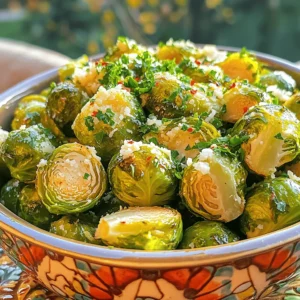 - 1 pound Brussels sprouts, trimmed and halved - 3 tablespoons olive oil - 4 cloves garlic, minced - 1/2 cup grated Parmesan cheese - 1 teaspoon Italian seasoning - 1/2 teaspoon crushed red pepper flakes (optional for a bit of heat) - Salt and black pepper to taste - Fresh parsley, chopped (for garnish) You can swap garlic for shallots or onion powder. For Parmesan, try nutritional yeast for a vegan option. You can also use feta or goat cheese for a different taste. Experiment with seasonings like smoked paprika or lemon zest for a fresh kick. To start, trim the ends of the Brussels sprouts. Cut them in half for even cooking. This helps them cook faster and get crispy. Next, rinse the sprouts under cold water. Use your hands to remove any dirt. Dry them well with a clean towel or paper towel. In a large bowl, mix the halved Brussels sprouts with olive oil. Add minced garlic, Italian seasoning, and crushed red pepper flakes if you want heat. Sprinkle salt and black pepper to taste. Toss everything well. Make sure the sprouts get an even coating. This is key for great flavor in every bite. Preheat your air fryer to 400°F (200°C) for about 5 minutes. This step helps achieve that crispy texture. Place the Brussels sprouts in the basket in a single layer. Don’t overcrowd them; this lets hot air circulate. Air fry for 12-15 minutes. Be sure to shake the basket halfway through. This ensures even cooking. The sprouts should be golden and crispy when done. Enjoy! To get your Brussels sprouts crispy, set your air fryer to 400°F (200°C). This high heat helps the sprouts cook evenly and become golden. I recommend using brands like Ninja or Philips for great results. They provide even cooking and air flow. Be careful not to overcrowd the basket. If you pack them too tight, they will steam instead of crisp. It’s best to cook in batches if your air fryer is small. Also, don't skip preheating. This step ensures your sprouts start cooking right away, giving them that perfect crunch. These Brussels sprouts pair well with roasted chicken or grilled steak. For a tasty twist, serve them with lemon wedges on the side. Garnish with fresh parsley for color and flavor. You can also sprinkle some extra Parmesan on top to impress your guests. {{image_2}} You can make Garlic Parmesan Air Fryer Brussels sprouts even better. One option is adding balsamic vinegar. Just drizzle a little over the sprouts before cooking. It adds a sweet and tangy taste that brightens the dish. You can also experiment with different cheeses. Try adding feta or cheddar for a unique twist. Seasonal herbs can change the flavor profile. Fresh rosemary or thyme adds a nice touch. You can also incorporate different vegetables. Try adding carrots or bell peppers for color and taste. Roasting them with the Brussels sprouts can create a lovely medley. If you want a lighter dish, use less oil. You can cut the olive oil down to one tablespoon. This keeps the flavor while reducing calories. For a gluten-free option, make sure your Parmesan cheese is certified gluten-free. This way, everyone can enjoy this tasty treat without worries. To keep your Garlic Parmesan Air Fryer Brussels Sprouts fresh, use airtight containers. Glass or plastic containers work well. Make sure they are clean and dry before adding the sprouts. Store them in the fridge for up to three days. This keeps the flavors intact. When reheating, the air fryer is your best friend. Set it to 350°F (175°C) for about 5-7 minutes. This helps restore their crispiness. You can also use the oven. Place them on a baking sheet for even heat. Avoid the microwave, as it makes them soggy. If you want to freeze Brussels sprouts, follow these steps: 1. Let them cool completely. 2. Place them in a single layer on a baking sheet. 3. Freeze for about 1-2 hours until firm. 4. Transfer to a freezer-safe bag or container. For thawing, put them in the fridge overnight. You can also use the microwave for quick thawing. Just be careful not to cook them. Cook Brussels sprouts for 12-15 minutes at 400°F (200°C). This time makes them crispy and golden. Shake the basket halfway through for even cooking. You will love the crunch! Yes, you can use frozen Brussels sprouts. However, fresh ones taste better. If using frozen, thaw them first and pat them dry. This step helps reduce moisture and keep them crispy. To reduce bitterness, trim the ends and remove any yellow leaves. Cooking them longer at high heat helps too. Adding salt and garlic makes them taste great and cuts the bitterness. Yes, this recipe is great for meal prep. You can store cooked Brussels sprouts in airtight containers for up to four days. Reheat them in the air fryer to keep them crispy! For the complete recipe, check out the full Garlic Parmesan Air Fryer Brussels Sprouts delight [here](#). In this post, you learned how to cook Brussels sprouts in an air fryer. We covered essential ingredients, step-by-step instructions, and tips for perfect results. Remember to trim and season sprouts well. Avoid overcrowding the basket for crispiness. You can try different flavors or store leftovers easily. With these tips, you will enjoy tasty sprouts every time. Happy cooking!